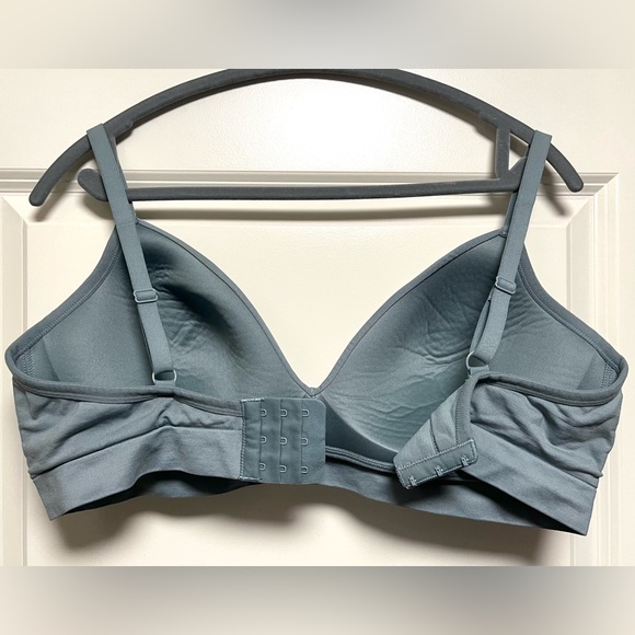 ThirdLove Wireless Bra sewn in foam cups soft comfortable everyday Gray Teal 1X - Picture 3 of 4
